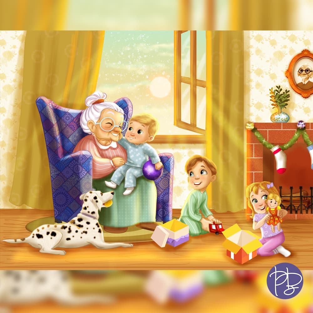 Christmas morning at grandma's house